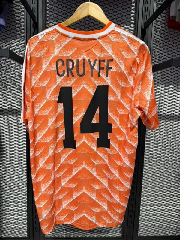 1988 Netherlands 14 Johan Cruyff Jersey Home