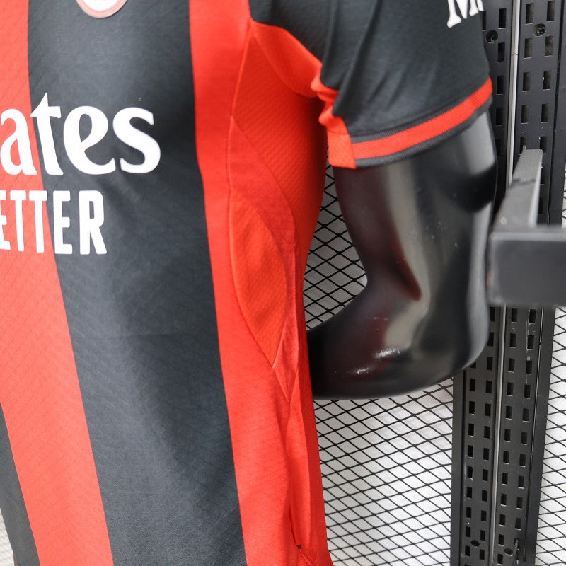 AC Milan Home PV Jersey 2026/27 – Red & Black Vertical Stripes