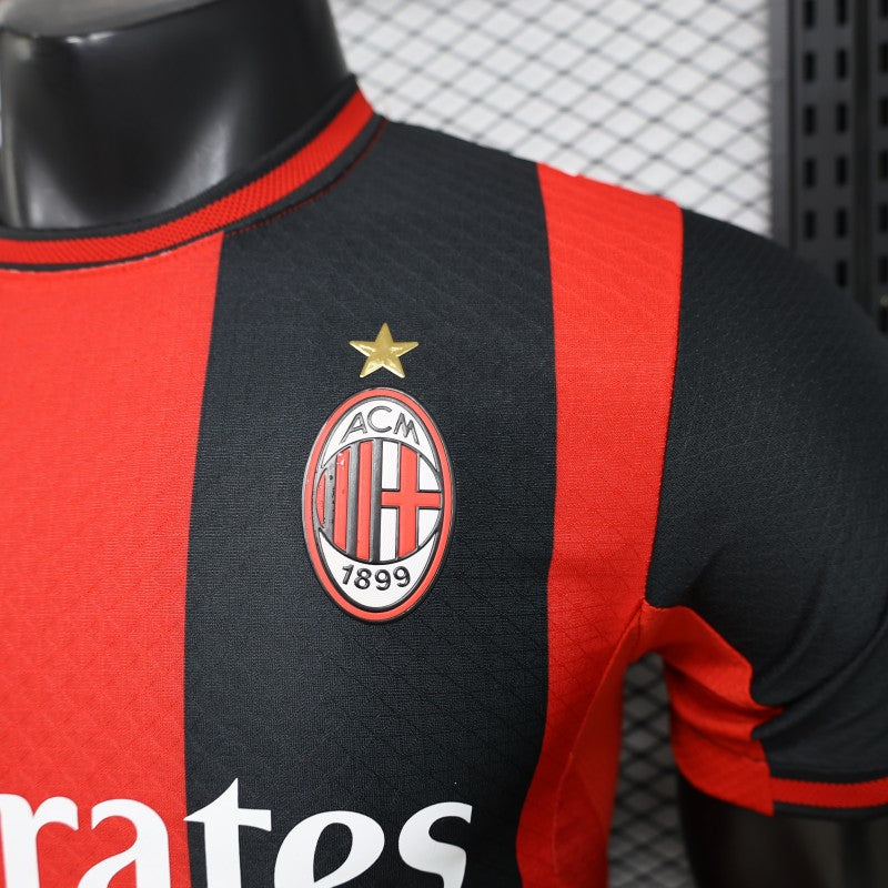 AC Milan Home PV Jersey 2026/27 – Red & Black Vertical Stripes
