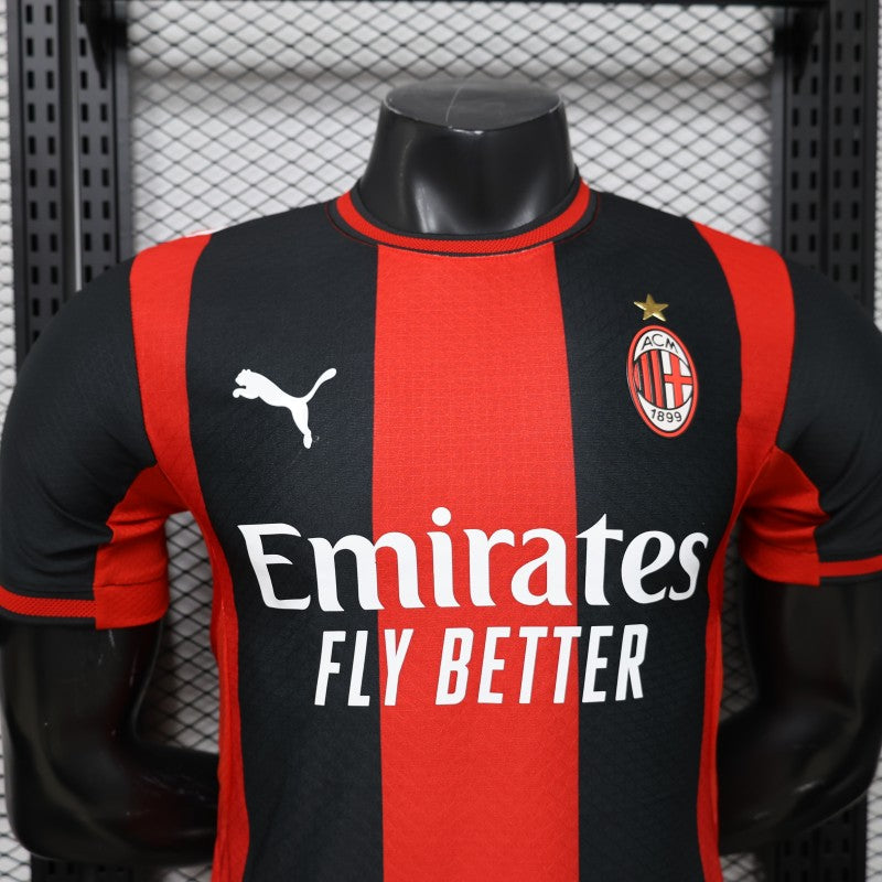 AC Milan Home PV Jersey 2026/27 – Red & Black Vertical Stripes